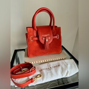 Fairfax and Favor Mini Windsor Handbag in Sunset Orange